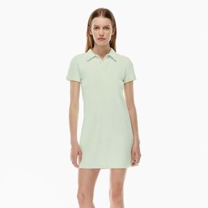 Aritzia Yale Dress in Yellow Terry Cloth